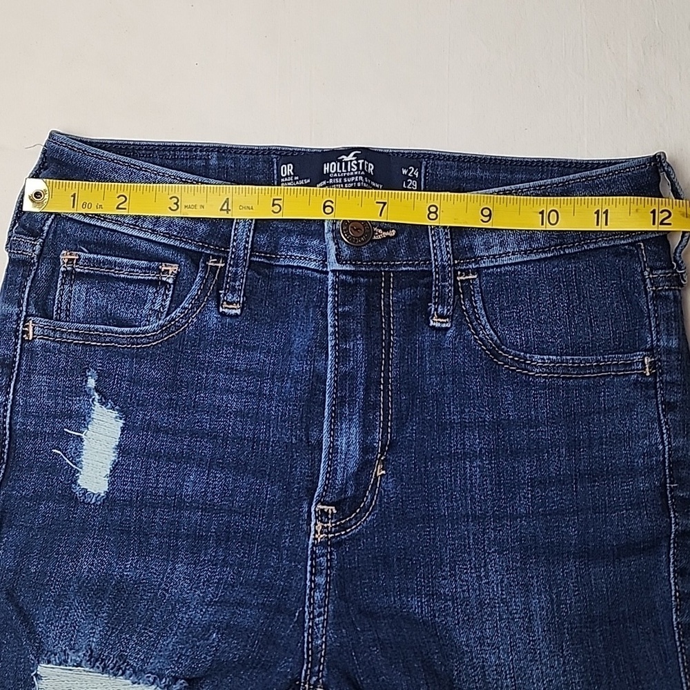 Bundle XS Mossimo Supply Co. Blue Knit Striped Sweater 24x29 0R Hollister Jeans - Picture 13 of 15